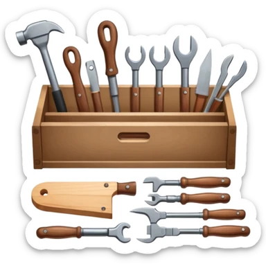 create a series of images for Theatre carpentry tools Inventory  sticker