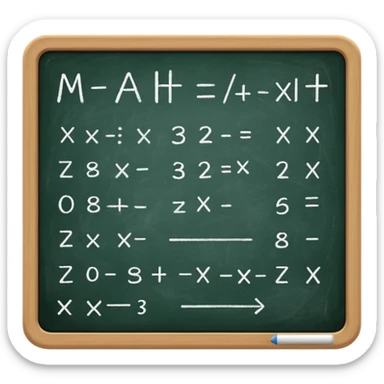 make a chalkboard with math sticker