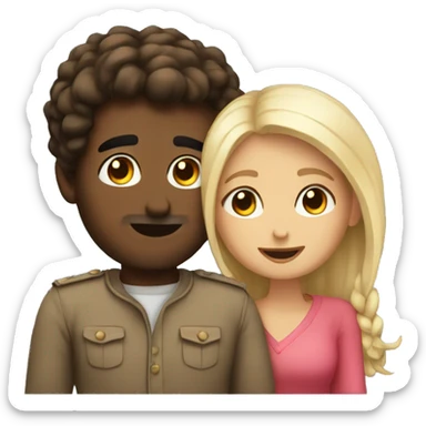 Make a couple which love each other  sticker