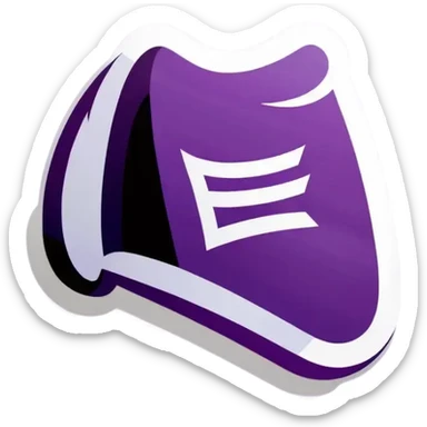 Purple English icon sticker