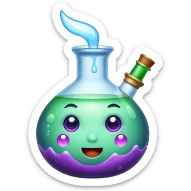 potion instantly changing color success face sticker