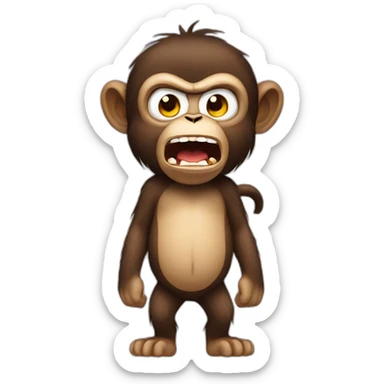 angry monkey sticker