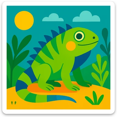 Iguana sticker