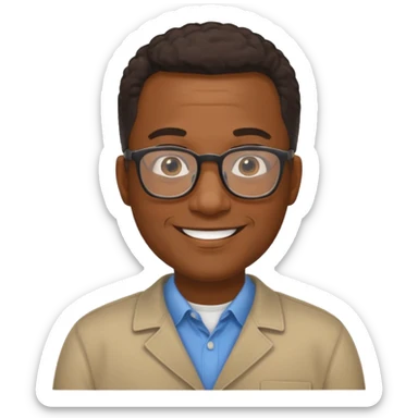 Middle-aged black office man I.T. Supervisor sticker