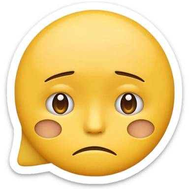 Depressed emoji sticker