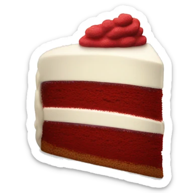 Slice of red velvet cake sticker