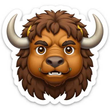 i need a emoji which can show i have to upload image of a cattle or buffalo  sticker
