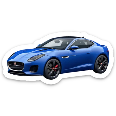 Jaguar F-Type 2022 Navy Blue Coupe Black Trim sticker