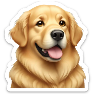 Fat golden retriever  sticker
