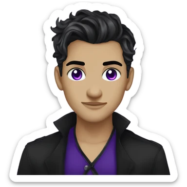 Rhysand from ACOTAR, faerie, purple eyes  sticker