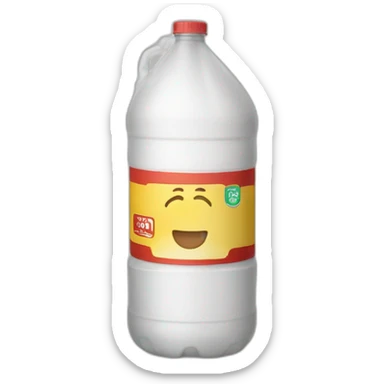Plastic Galon with white vinegar sticker