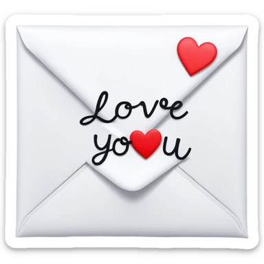paper that says i love you sticker