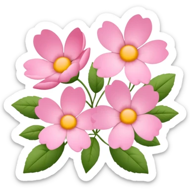 pink flowers sticker