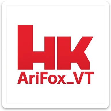 the H&K logo, except the letters say "AriFox_VT" sticker