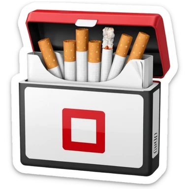 A pack of cigarettes sticker