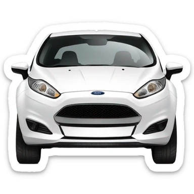 White Ford fiesta mk7 sticker