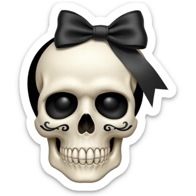 RIBBON SKULLBLACK RIBBON SKULL sticker