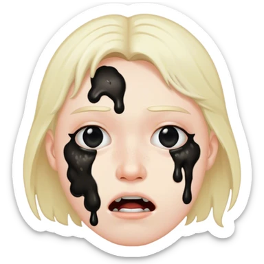 🤮 but make the throw up black sticker