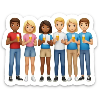 imagen sobre prevención del alcohol en adolescentes de 16 años, pero que se vea mas didactico en un parque o asi sticker