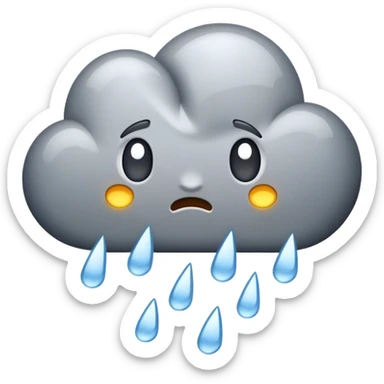 Rain and thunder  sticker