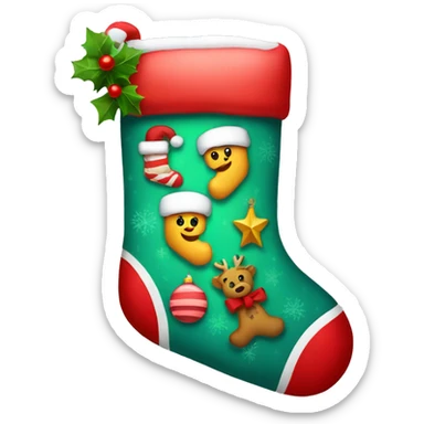 Christmas stocking sticker