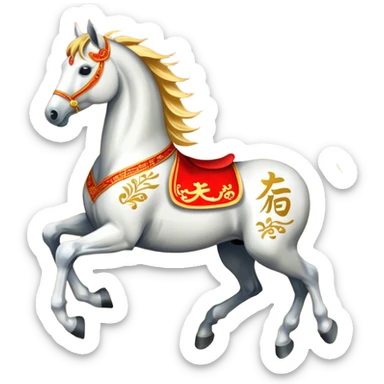 Chinese new year 马，加新年字眼 2026 新年快乐 sticker