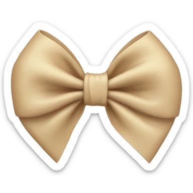 Beige bow sticker