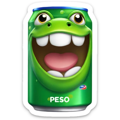 frog inside pepsi can sticker