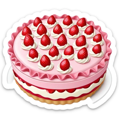 Strawberry cream pie sticker