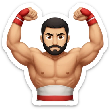 Gholam reza takhti behind the word Iran wrestling sticker