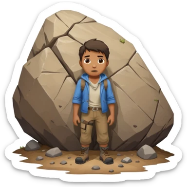 homme qui une montagne coincé dans les fesse sticker