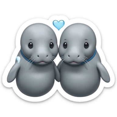love couple manatee sticker