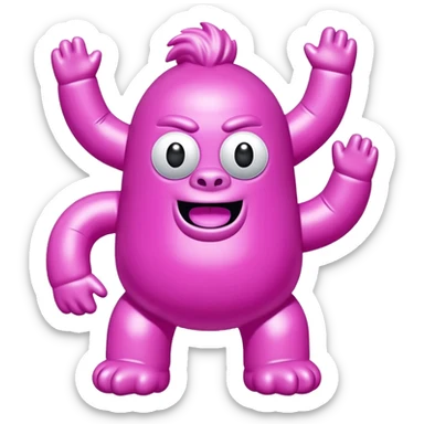 jeff koons spam yeti pink inflatable pinata sticker