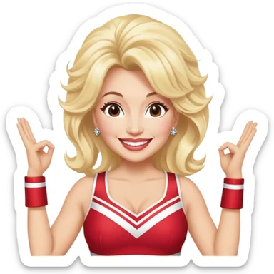 Dolly Parton In A Cheer leading outfit  sticker
