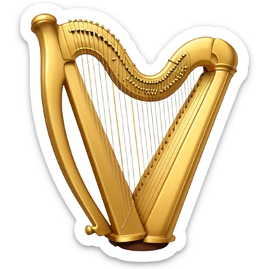 Harp instrument sticker