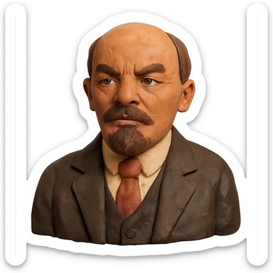 claymation style portrait of Lenin sticker