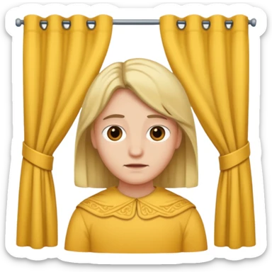 🫃 but with parted middle hair (curtains)  sticker