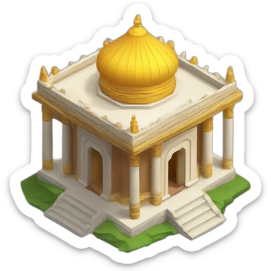 MAKE RELIGIOUS TEMPLE BABA MURAD SHAH JI NAKODER ISOMETRIC EMOJI sticker