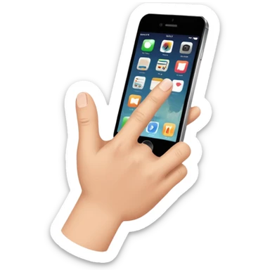 Finger thumb tap sticker