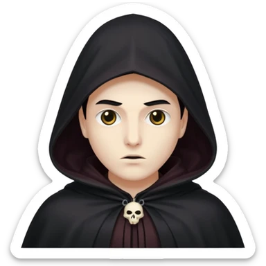 Shadowy Phantom with Cloak horror look sticker