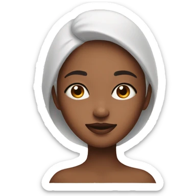 Girl doing her skincare sticker