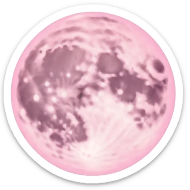 pastel pink moon sticker