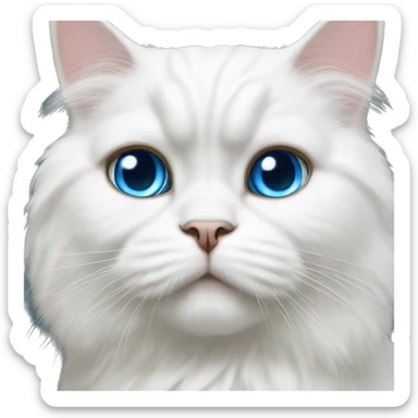 White Persian cat blue eyes  sticker