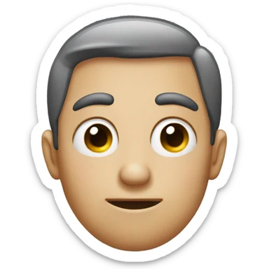 Emoji with one eye rolled and one eye normal sticker