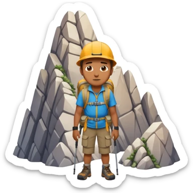 homme qui une montagne coincé dans les fesse sticker