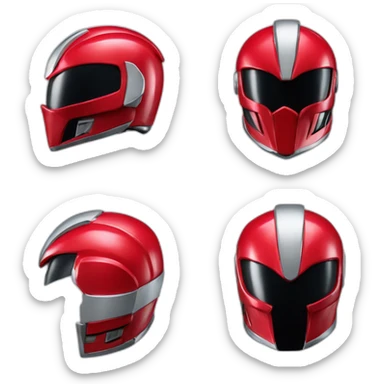 Power rangers red mighty morphin helmet sticker