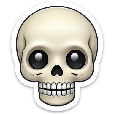 
Cute kawaii skull  cartoon -style/cute and transparent for a sticker 
 
 sticker