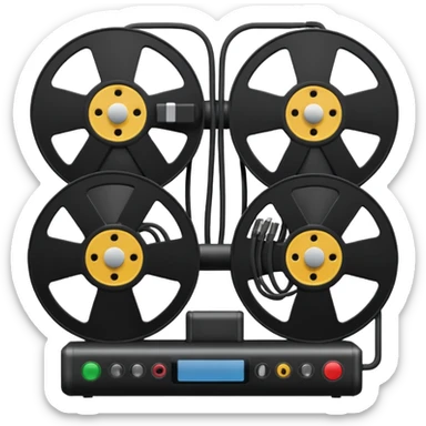concert black Cable reels connected do a speaker sticker