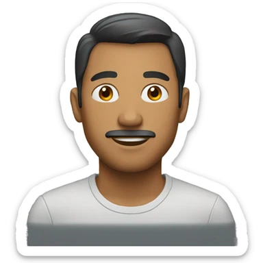 Man front profile sticker