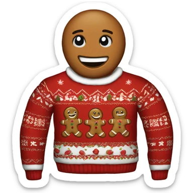Gingerbread Christmas sweater  sticker